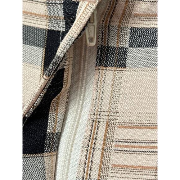 Pretty Garbage Pants Womens Size L Black Beige Checkered Plaid Wide Leg Boho - Picture 6 of 16